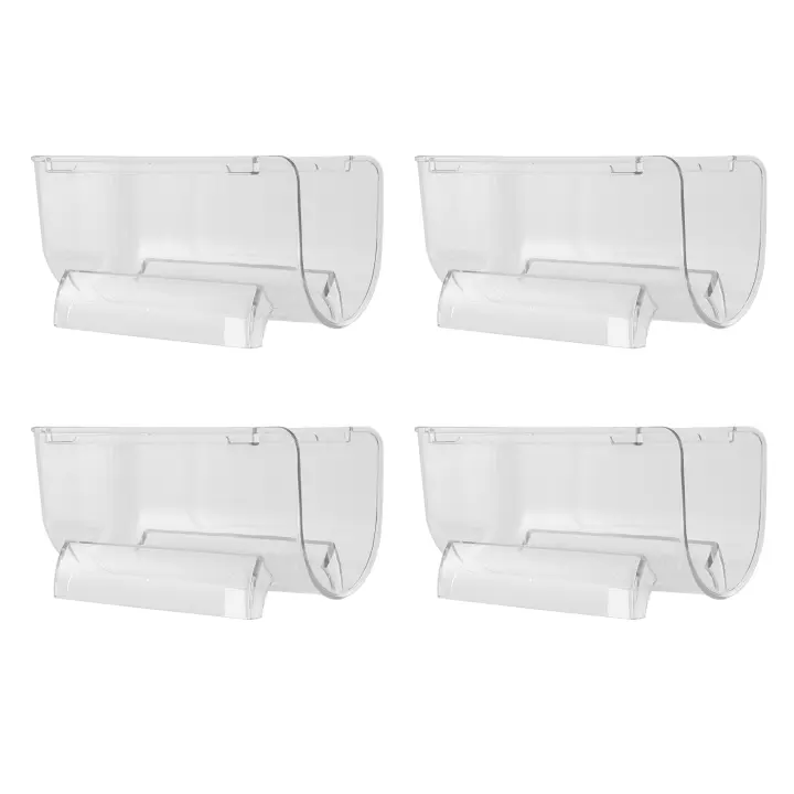 Soporte para vino para refrigerador, estante para vino de plástico apilable transparente, organizador de botellas de agua para nevera, 4 Uds. - 1