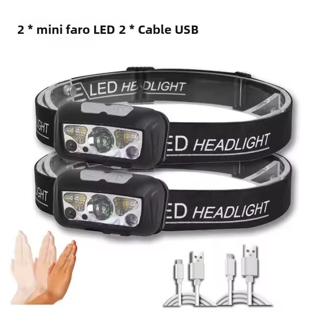 Mini Linterna De Corbata Recargable Por USB Con Sensor De Onda Luz Exterior Para Camping Senderismo Uso Emergente - 1