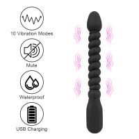Vibrador Anal Doble Motor Con 10 Velocidades Juguetes Sexuales Para Hombres Y Mujeres Plugs De Anal Estimulador Prostate Massajeador De Silicona 20x2x2cm - details 6