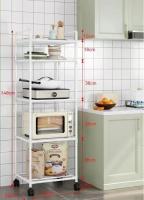 Estante De Cocina Multicuero Con Multiple Niveles Estante De Piso Para Microondas Estufa Organizador De Armario Estante De Isla De Cocina - details 10
