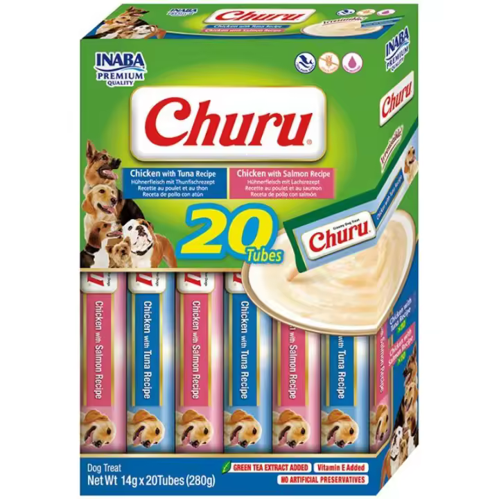 Inaba Churu Dog Variedades de Pollo con Pescado Snacks para Perros (20 unidades x14 gr) - 1