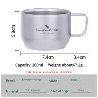 Taza De Café Y Té De Titanio Boundless Voyage Doble Pared Ultraligera Y Duradera Para Viajes Portátil Ti3086D - details 0