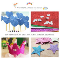 10 PCS/SET Hojas De Papel Brillante A4 Para Manualidades Y Decoración Adhesivas Autoadhesivas Para Niños En Jardín De Infantes Papel Emboss DIY Con Polvo - details 4