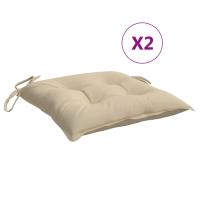 vidaXL Cojines para silla 2 uds tela Oxford 40x40x7 cm Color Beige,  Rojo,  Negro y mas Cojín Decorativo de Asiento Cojines de muebles de salon - details 6