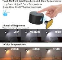 Lámpara De Pared Magnética Recargable USB Con Control Remoto LED Para Dormitorio Lámpara No-frenada Para Lectura Y Noche - details 3