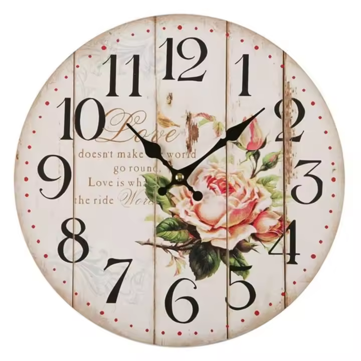 Reloj de Pared Versa Rosé Metal (5 x 28 x 28 cm) - 1