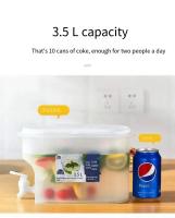 Cacerola De Agua Fría Grande 3.5L Con Grifo Y Dispensador De Bebidas Frías Para Nevera Capacidad De Llenado De Agua Fría - details 8