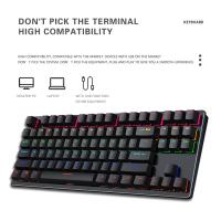 Teclado Mecánico De Juego Mini K620 RGB Con Retroiluminación Teclas Personalizables Y Hotswap USB Para PC Rosa Y Blanca - details 21