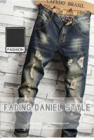 Nuevos 2024 Jeans Destrozados Y Contraídos Para Hombres Estilo Coreano Ropa De Moda Stretch Recto Tejido Denim Ajustado - details 1