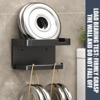 Soporte De Papel Toalla De Baño Montado En La Pared Antirrosa Plástico Grueso Almacenamiento Estante Para Cocina Y Baño - details 9