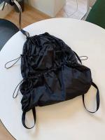 Mochila Ligera De Nylon Repelente De Agua Estilo Coreano Para Mujer Con Cuerda Blanco Mochila Deportiva Casual Para Hombres Y Mujeres - details 8