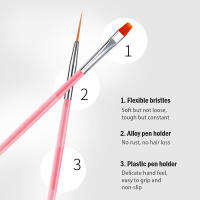 Set De 15 Pinceles Para Manicura Y Arte De Uñas N2HAO Herramientas De Pintura Para Uñas Conjunto De Pinceles De Gel - details 3