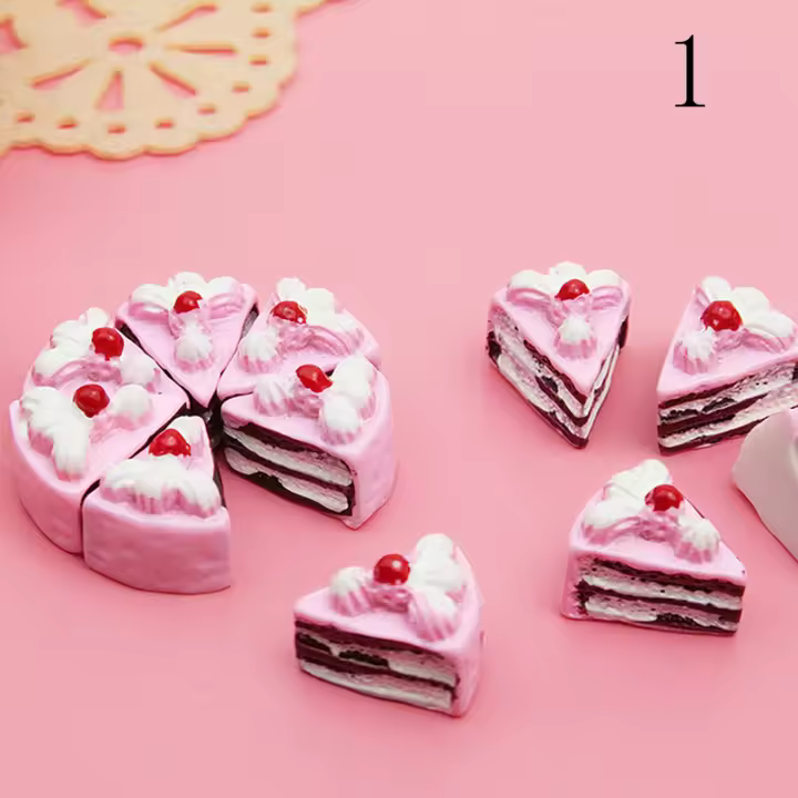 10pcs Cabochones Florales Triangulares Para Pasteles Y Manualidades Resina Plana Para Scrapbooking Y Decoración Del Hogar - 1
