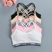 3PCS Deportiva Para Niñas Prenda Interior De Algodón Transpirable Con Tirantes Cruzados Estilo Diario Adecuado Para Entrenamiento Y Fitness - details 5