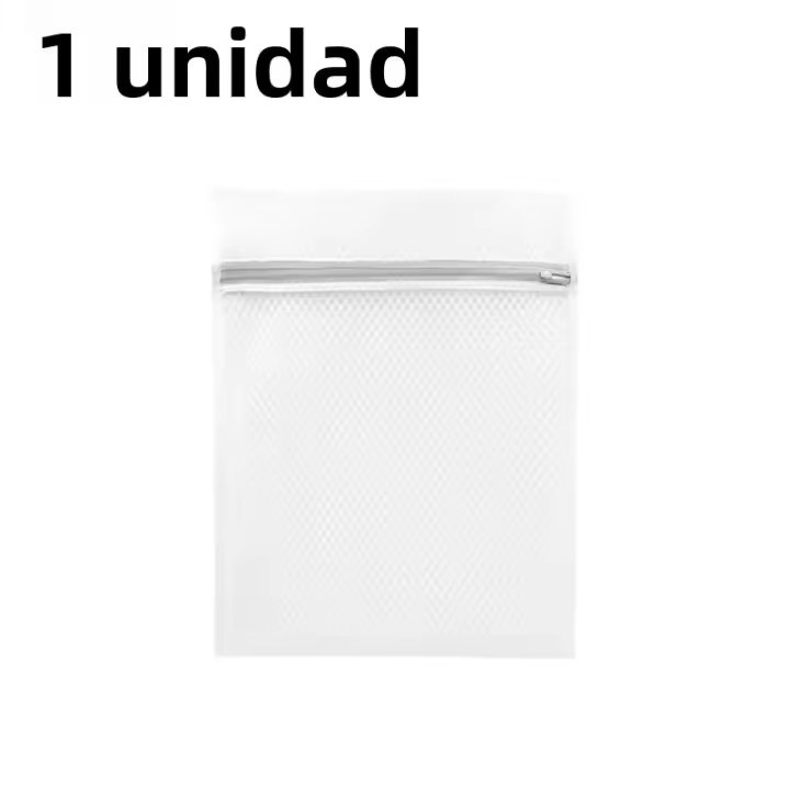 Bolsa De Lavado Para Delicados De Malla Híbrida Blanca Duradera Y Reutilizable Organizador De Ropa Para Lavandería - 1