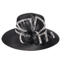 Sombrero De Encaje Blanco Elegante Para Mujer Con Lazo Satinado Para Boda Y Occasiones Formales Sombrero De Iglesia Derby - details 1