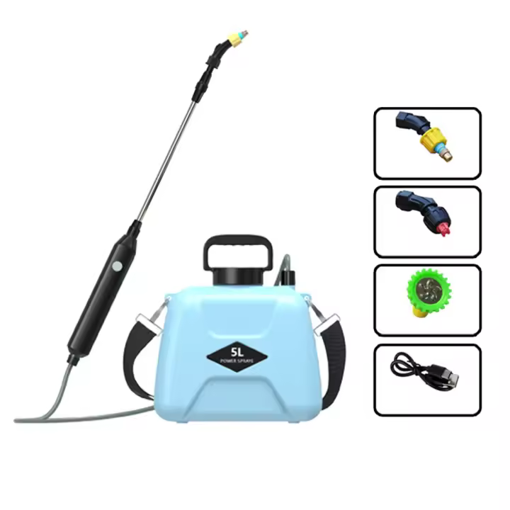 5L/4L Rojita Rociador Eléctrico 360 Grados Rotativo Riego Automática Jarrón Plantas Mister Recargable Rociador De Agua Para Jardín - 1
