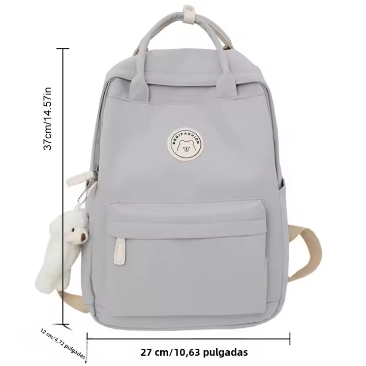 Mochila Grande Impermeable Para Mujer Con Gran Capacidad Estilo Trendy Para Estudio Y Viaje Con Bolsillo Para Portátil - 1