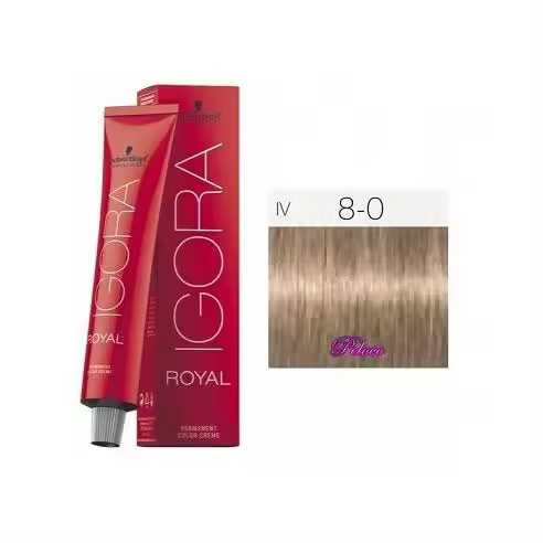 Tinte Igora Royal 8-0 Rubio Claro Natural 60 ml. Schwarzkopf - 1