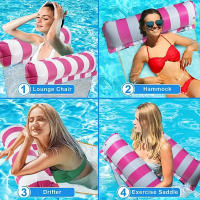 Premium Hamacas De Piscina Con Estampado Rayado Duraderas Para Baño Al Aire Libre Perfectas Para Fiestas En La Piscina Y Aventuras En La Playa - details 7