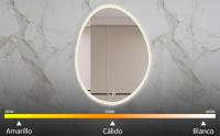 Marctani Espejo Baño Irregular con Luz LED Regulable en 3 Colores - Espejo de Pared ANTIVAHO con Ajuste de Brillo con Memoria e Interruptor Táctil - Espejos Inteligente - details 10