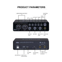 BOMGE U202 Interface De Audio USB Con Preamplificador De Micrófono Puertos XLR/TSR/TS 48V Resolución 32-Bit/192kHz Para Grabación Y Streaming En Computadora - details 6