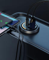 SEAMETAL Cargador De Coche 100W Alta Potencia Carga Super Rápida Doble Puerto Adaptador De Luz Del Cigarrillo Para iPhone Xiaomi Samsung - details 2