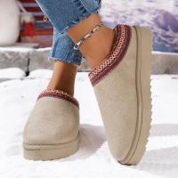 Botas Térmicas De Nieve Para Mujer Sin Tobilleras Cierre De Cordón Y Algodón Tallas 36-44 Para Otoño E Invierno Material De Pelo Y Suela De Goma - details 19