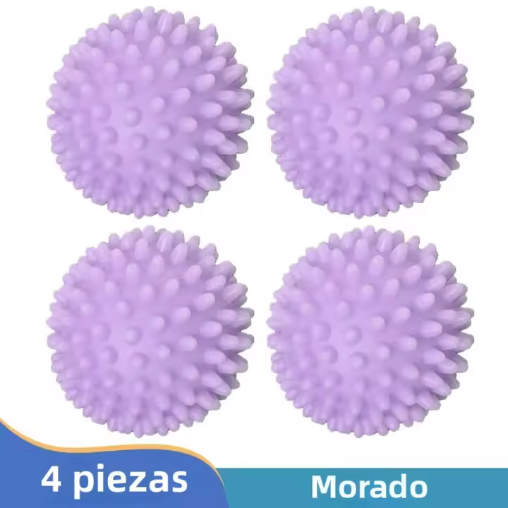 4Pcs Pelotas De Secado Con PVC Reutilizables Para Lavandería Herramienta De Limpieza De Ropa En La Máquina De Secado Softener - 1