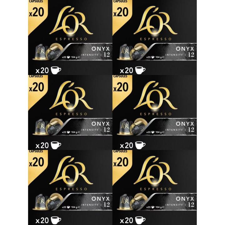 L'OR ESPRESSO café onyx 20 cápsulas *6pack total 120 capsulas