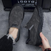 Zapatos De Trabajo Antideslizantes Para Hombre Tenis Casuales De Cuero Slip-on Para Caminar Confort Primavera/Otoño Talla Verdadera - details 6