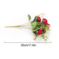 1/3Pcs Arreglo De Flores Artificiales Rosa Para Decoración De Hogar Y Jardín Decoración De Boda Y Fiestas Fake Flowers Garden Wedding Party Decoration - details 4