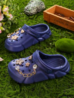 Zapatillas De Hadas Para Niñas En EVA Y Goma Elástica Azul Oscuro Antideslizantes Transpirables Sandalias De Playa Y Jardín Para Niñas De 3 a 12 Años - details 15