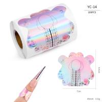 100pcs Formas De Uñas Artísticas Para Gel UV Extensión De Acrílico Estampado Francés Herramienta De Manicura Stencil Adhesivo Creativo Y Conveniente Para Uso Profesional O Doméstico - details 17