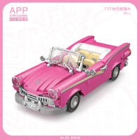 Bloques De Construcción Miniatura LOZ Rosa Convertible Modelo De Coche De Partículas Pequeñas Juguete Educativo Para Niños - details 6