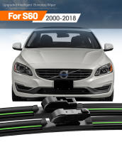 2pcs LimpiaParabrisas Delanteros Para Volvo S60 2000-2018 Plegables En Un Solo Pieza Material De Goma Natural Adecuado Para Todos Los Modelos - details 0
