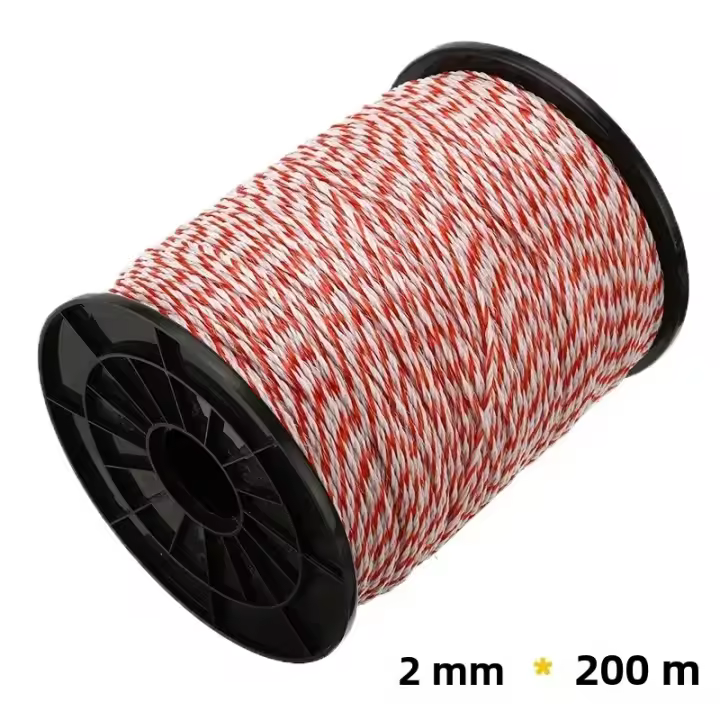 Cinta Eléctrica Para Valla De Animales 200m/500m De Color Rojo Y Blanco Poliwire Con Acero Resistencia Baja Para Caballos Y Ganado - 1