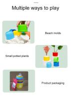 Juego De Juguetes Educativos Para Bebés 9PCS Torre De Bloques Plegable De Oso Arcoíris Alfabeto Y Números Regalo Para Niños - details 7