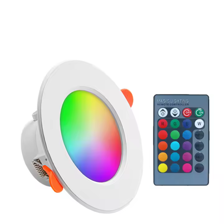 Spotlight LED Recorrido 10W/15W Para Techo RGB Luz Baja Para Decoración De Habitaciones AC 85-220V Blanco Frío Y Calido Panel LED Redondo - 1