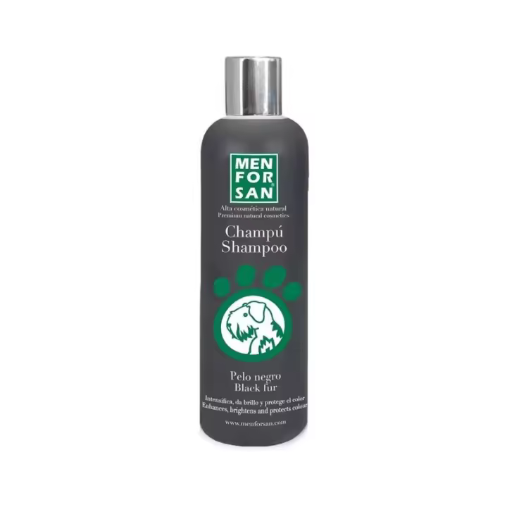 Menforsan CHAMPÚ Intensificador de Pelo Negro para Perros MENFORSAN - Brillo Duradero y Color Intenso 300 ml - 1