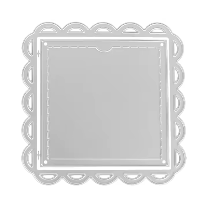 Caja De Regalo De Festivales 3D Con Almacenamiento De Caramelo Marco Cuadrado Borde De Encaje Herramienta De Corte Metálica Para DIY - 1