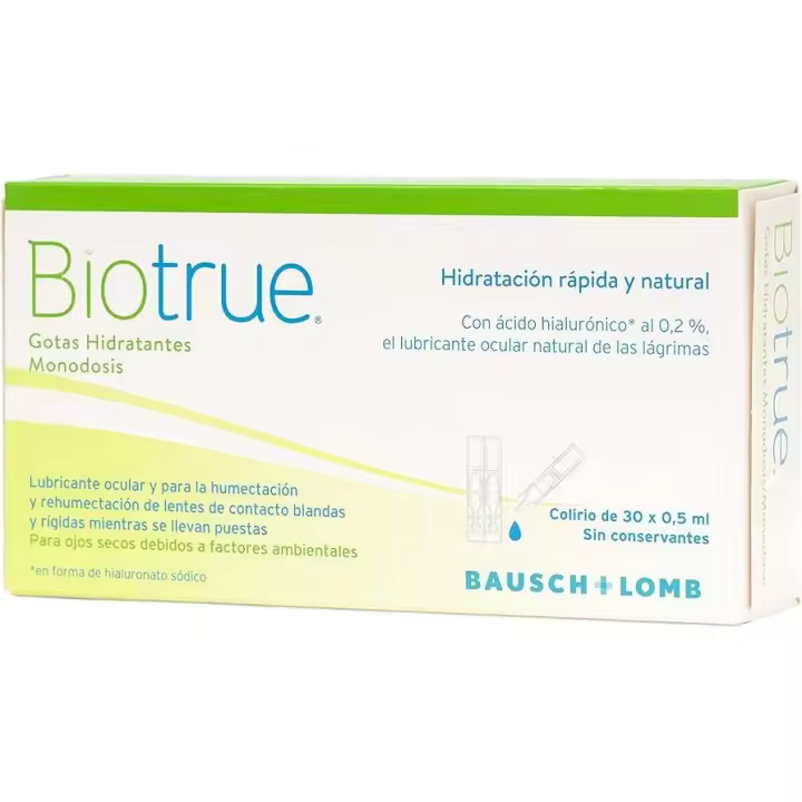 BIOTRUE GOTAS HIDRATANTES MONODOSIS 30x0,5 ML BY BAUSCH & LOMB - 1
