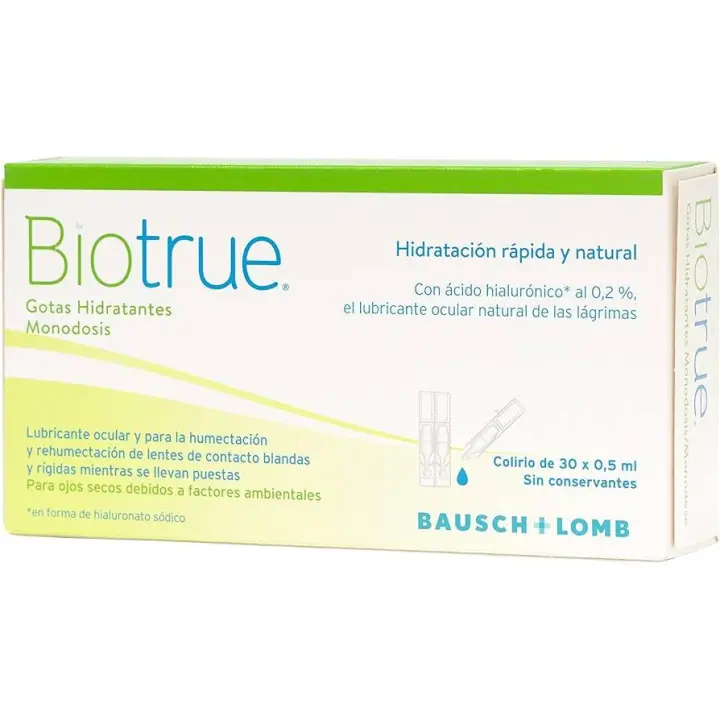 BIOTRUE GOTAS HIDRATANTES MONODOSIS 30x0,5 ML BY BAUSCH & LOMB - 1