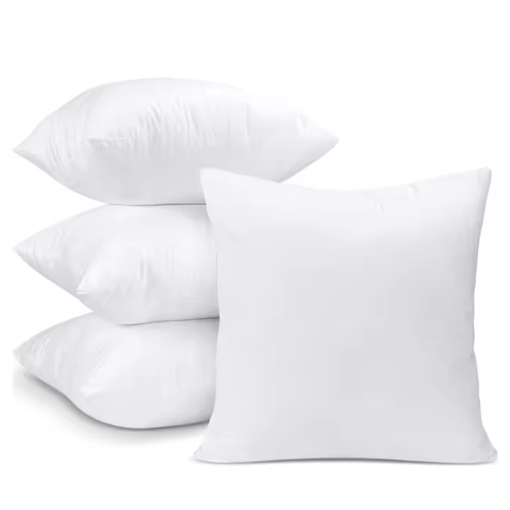 Liababylove, pack 4 o 6 rellenos de cojin de 45 x 45 centimetros de alta calidad, relleno de fibra hipoalergenica, envasados al vacio, mullidos , gorditos, no se deforman, lavables, pack ahorro familiar, fabricado en España - 1