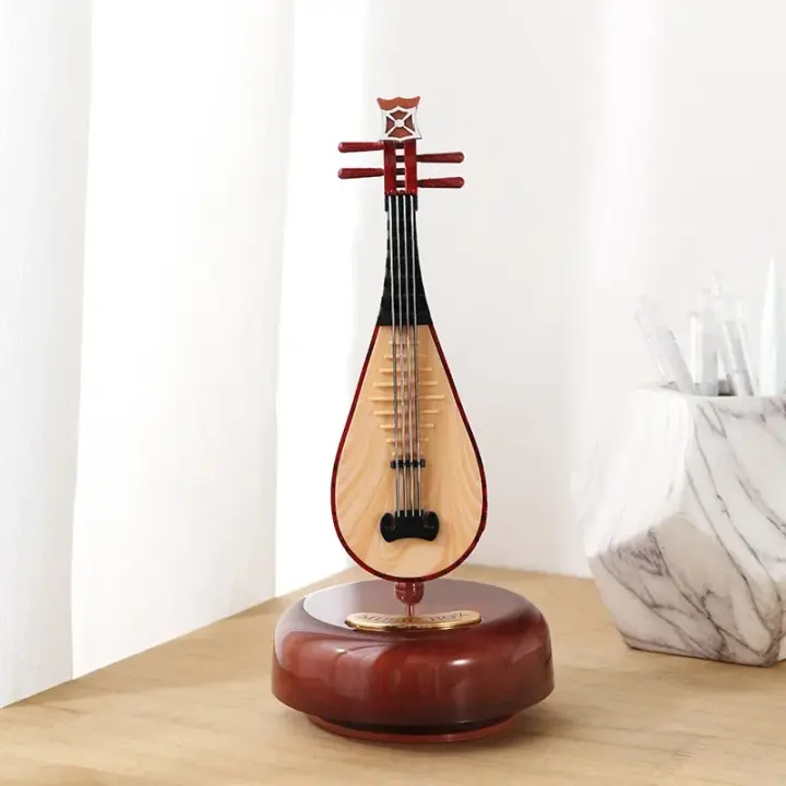 Caja De Música Giratoria Con Guitarra Y Violín Regalo De Cumpleaños Para Niñas Decoración Creativa Para El Salón - 1