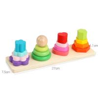 Nenitus Juguete Montessori 1 2 3 años, Figuras geométricas apilables de Madera, Juguete Educativo, Regalo niños pequeños. - details 0