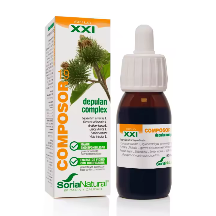 Composor 19 Depulan Complex Soria Natural - Favorece la Desintoxicación - Mejora la Función Hepática - Botella de 50ml - 1