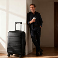S7 STAR Maletas de Viaje Trolley Rígida, equipaje de mano de 20 pulgadas con ruedas,Maleta de Cabina con 4 ruedas giratorias y cerradura de combinación de números, maleta ligera - details 0