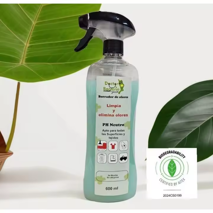 Doctor Bacterio Borrador de Olores 600ml - Limpiador Ph Neutro - 1