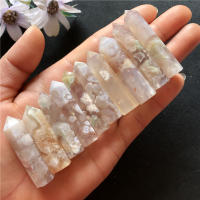 1PC Torre De Cuarzo Hermoso De Rosa Natural Sakura Agate Punto De Energía Rosa Gemas Reiki Decoración Para El Hogar - details 0
